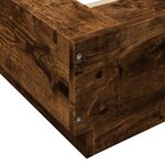 vidaXL Cadre de lit chêne fumé 120x190 cm bois d'ingénierie