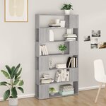 vidaXL Bibliothèque/Séparateur de pièce sonoma gris 100x24x188 cm