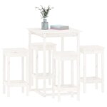 vidaXL Ensemble de bar 5 Pièces Blanc Bois de pin massif