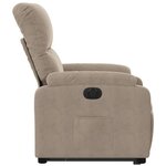 vidaXL Fauteuil inclinable électrique taupe tissu microfibre