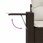 vidaXL Salon de jardin avec coussins 6 Pièces marron résine tressée