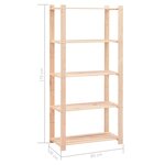 vidaXL Étagères de rangement à 5 niveaux 3 Pièces 80x38x170 cm Pin 250 kg