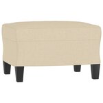 vidaXL Ensemble de canapés 3 Pièces avec coussins Crème Tissu