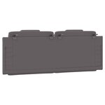 vidaXL Coussin de tête de lit gris 120 cm similicuir
