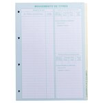 Recharge Numérotée/perforée 58 Feuillets Unis Blanc  Épaisseur Du Papier 90g  Avec Gardes Titrées Pour Classeurs Mouvements De Titres  Liste Des Actionnaires - Format A4 - Autre - Le Dauphin