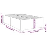 vidaXL Cadre de lit Cappuccino 120x200 cm Similicuir