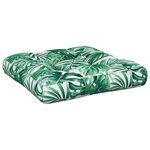 vidaXL Coussin de palette motif de feuilles 60x61 5x10 cm tissu