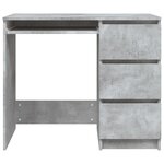 vidaXL Bureau Gris béton 90x45x76 cm Bois d’ingénierie