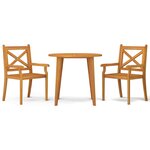 vidaXL Ensemble à manger de jardin 3 Pièces Bois d'acacia solide