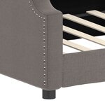 vidaXL Lit de repos taupe 100x200 cm tissu