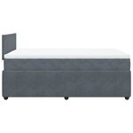 vidaXL Sommier à lattes de lit et matelas gris foncé 120x190cm velours
