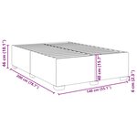 vidaXL Cadre de lit Gris 140x200 cm Similicuir