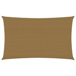 vidaXL Voile d'ombrage 160 g/m² Taupe 3x6 m PEHD
