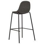 vidaXL Ensemble de bar 5 Pièces Tissu Gris foncé