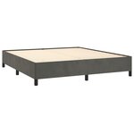 vidaXL Sommier à lattes de lit et matelas Gris foncé 180x200cm Velours