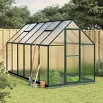 vidaXL Serre avec cadre de base vert 334x169x202 cm aluminium