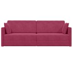 vidaXL Lit-Canapé au Sol 2-en-1 Rouge Vin 213x144x60 cm Velours