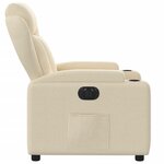 vidaXL Fauteuil inclinable électrique Crème Tissu