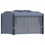vidaXL Tonnelle avec rideaux 3x4 m Anthracite Acier