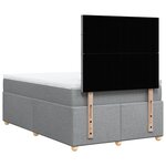 vidaXL Sommier à lattes de lit avec matelas Gris clair 120x200cm Tissu