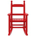 vidaXL Chaises à bascule enfants lot de 2 rouge bois peuplier massif