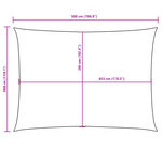 vidaXL Voile de parasol tissu oxford rectangulaire 3x5 m blanc
