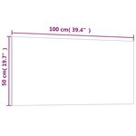 vidaXL Tableau noir magnétique mural Noir 100x50 cm Verre trempé