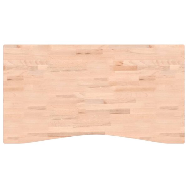 vidaXL Dessus de bureau 110x(55-60)x2 5 cm bois massif de hêtre