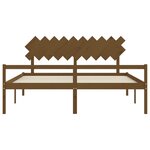 vidaXL Lit pour personne âgée et tête de lit 200x200 cm bois massif