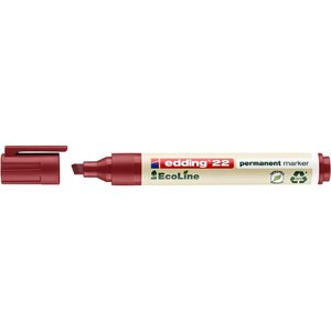 Marqueur Permanent Ecoline 22 Rechargeable Rouge Pointe Biseautée 1-5 mm EDDING