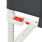 vidaXL Barrière de sécurité de lit d'enfant Gris foncé 180x25 cm Tissu