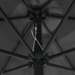 vidaXL Parasol d'extérieur et mât en aluminium 270x246 cm Anthracite