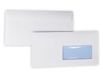 Lot de 500 enveloppe dl avec fenêtre blanche 110 x 220 mm