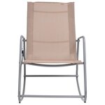 vidaXL Chaise à bascule de jardin Taupe 95x54x85 cm Textilène