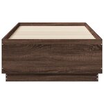 vidaXL Cadre de lit avec lumières LED chêne marron 75x190 cm