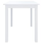 vidaXL Table à manger Blanc 114x71x75 cm Bois d'hévéa massif