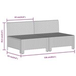 vidaXL Salon de jardin 10 Pièces avec coussins Gris Résine tressée