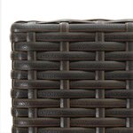 vidaXL Ensemble de bar d'extérieur 5 Pièces accoudoir Poly rotin Marron
