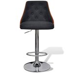 vidaXL Tabourets de bar lot de 2 bois courbé et tissu