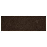 vidaXL Tapis d'escalier 15 Pièces Tissu aiguilleté 65x21x4 cm Marron
