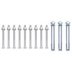 vidaXL Supports pour poteau de clôture 3 Pièces Acier galvanisé