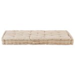 vidaXL Coussins de plancher de palette 2 Pièces Coton Beige