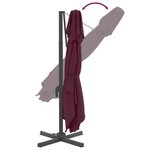 vidaXL Parasol cantilever à double toit Bordeaux Rouge 400x300 cm