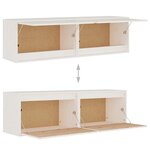 vidaXL Armoires murales 2 Pièces Blanc 60x30x35 cm Bois de pin massif