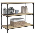 vidaXL Chariot de cuisine chêne sonoma 102x50x95 cm bois d'ingénierie