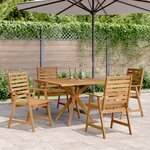 vidaXL Ensemble à manger de jardin 5 Pièces Bois d'acacia solide