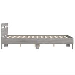 vidaXL Cadre de lit avec tête de lit et LED sonoma gris 120x200 cm