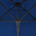 vidaXL Parasol d'extérieur avec mât en acier Bleu 300x230 cm