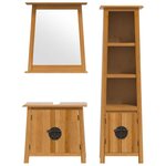vidaXL Ensemble de meubles de salle de bain 3 Pièces bois de pin massif