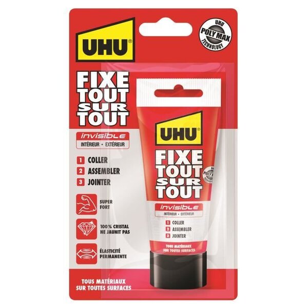 UHU Fixe Tout sur Tout Invisible 75g